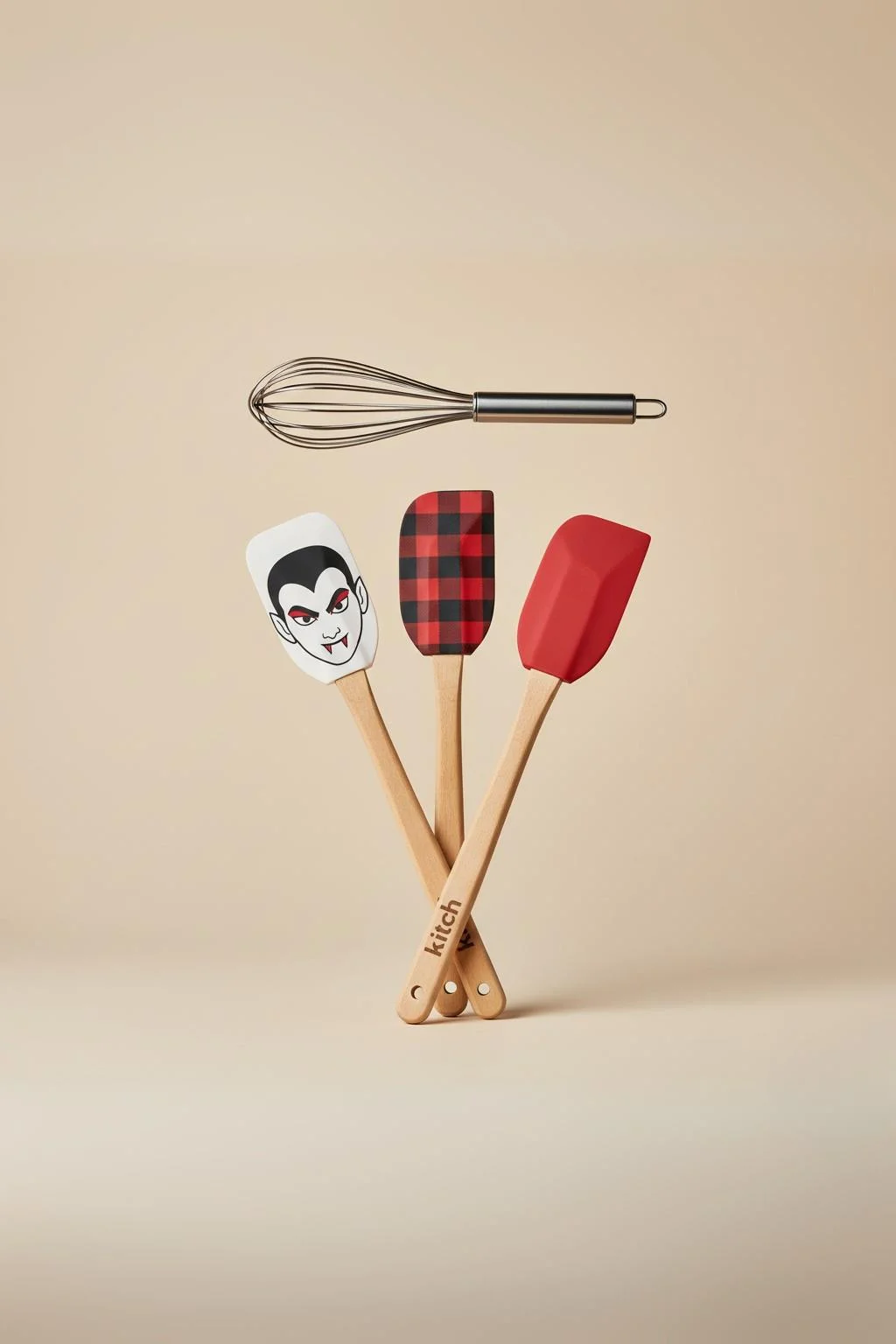4’lü Silikon Spatula ve Çırpıcı Seti Karışık Renk