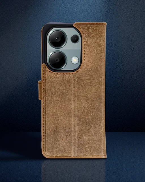 Xiaomi Redmi Note 13 Pro 4g Kılıf Trend S Plus Kapaklı Kılıf - Taba