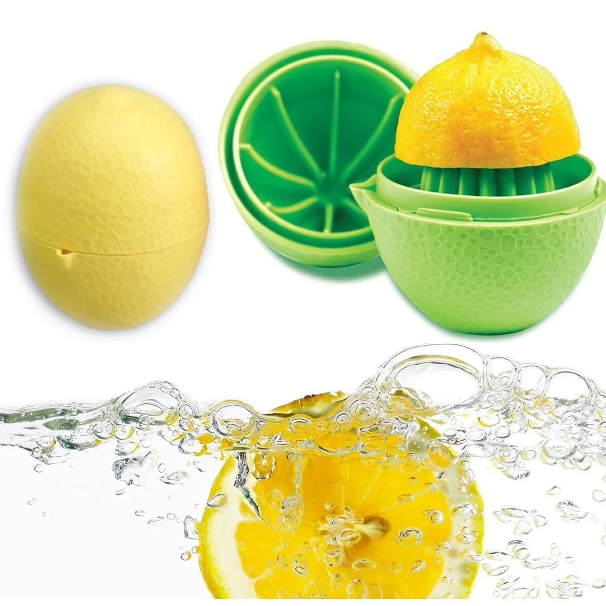Hazneli Kapaklı Hijyenik Pratik Kolay Limon Sıkacağı Aparatı görsel 5