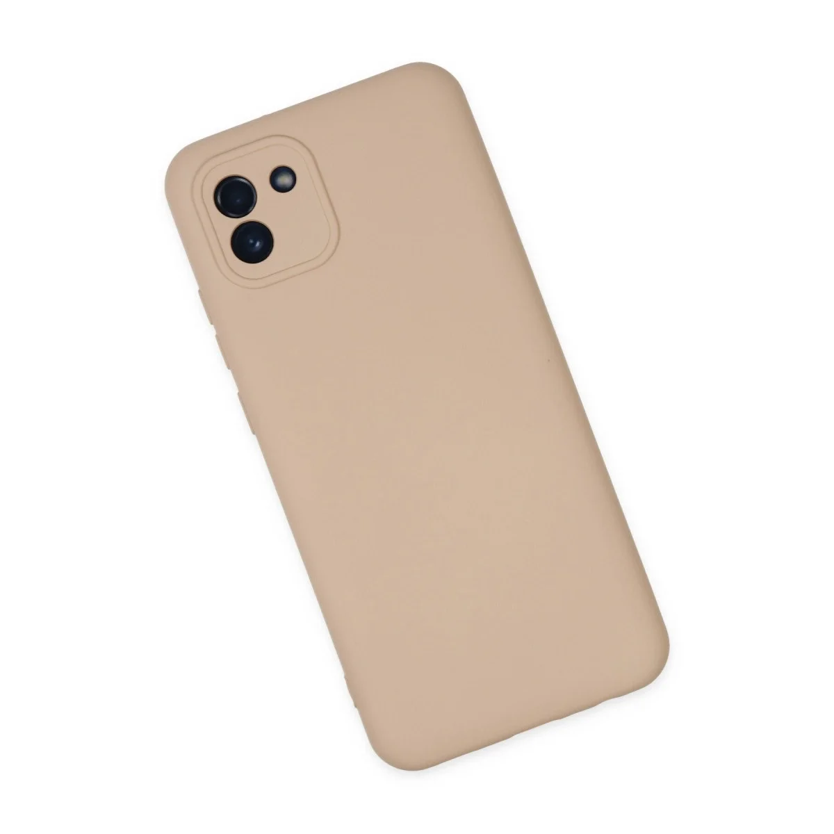 Samsung Galaxy A03 Kılıf Nano İçi Kadife Silikon - Pudra görsel 3