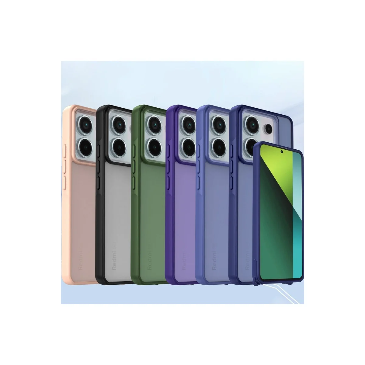 Xiaomi Redmi Note 13 Pro 5g Kılıf Elegant Kapak - Pudra görsel 4
