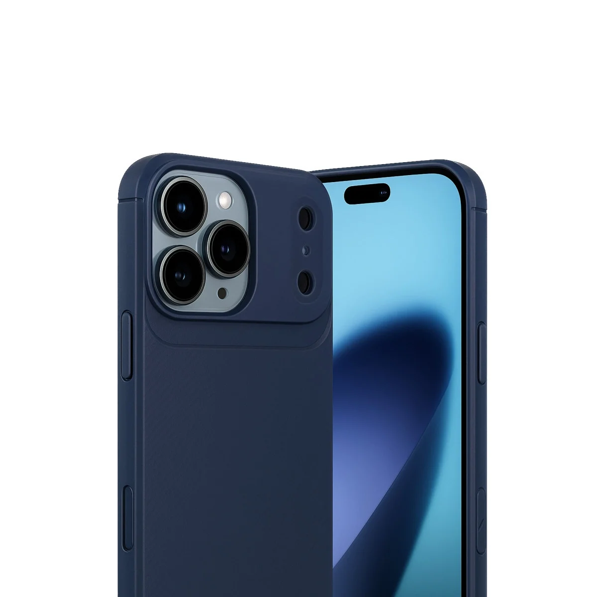 Apple İphone 17 Pro Max Auto Focus Karbon Kapak - Lacivert görsel 2
