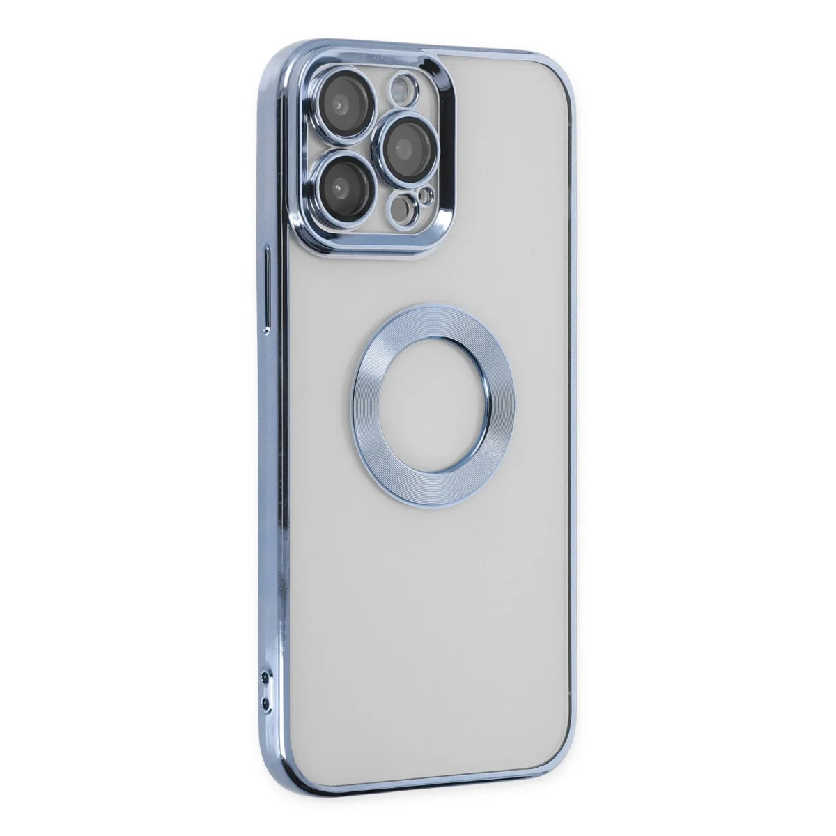 Apple İphone 14 Pro Max Kılıf Slot Silikon - Sierra Blue görsel 2