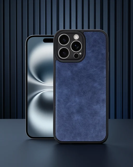 Apple İphone 16 Pro Max Kılıf Aras Deri Kapak - Lacivert