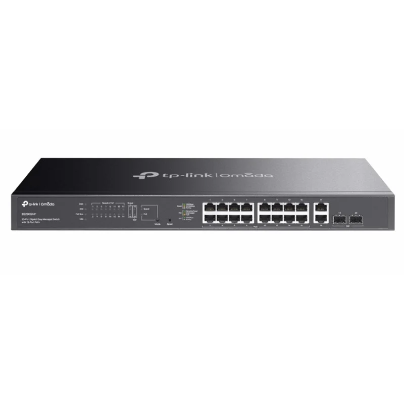 Omada ES220GMP 16 Port Gıgabıt + 2XGB SFP+2XGB RJ45 Uplınk Cloud L2 Yönetilebilir 250W Poe Rackmount Swıtch