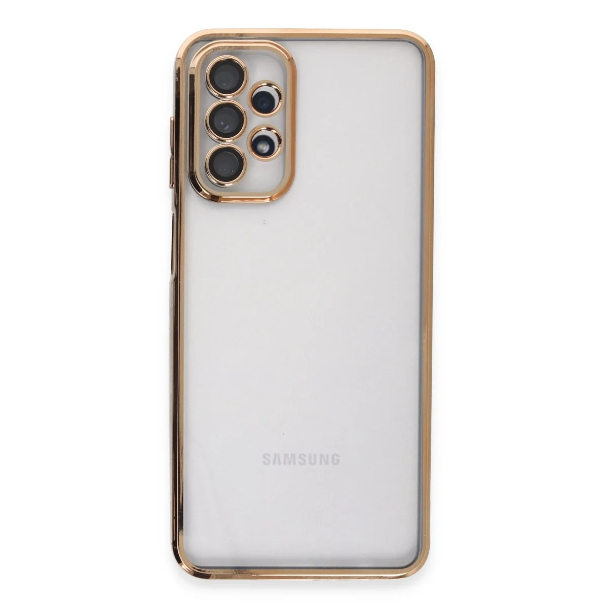 Samsung Galaxy A23 4g Kılıf Razer Lensli Silikon - Gold görsel 2