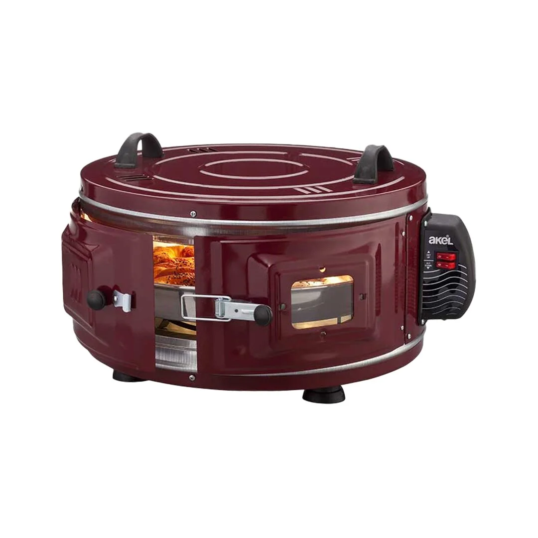 Ekonomik Gross Yuvarlak Davul Fırın 1300W - 53CM Alüminyum Tepsi Ön Gözetleme Camı AF-007B