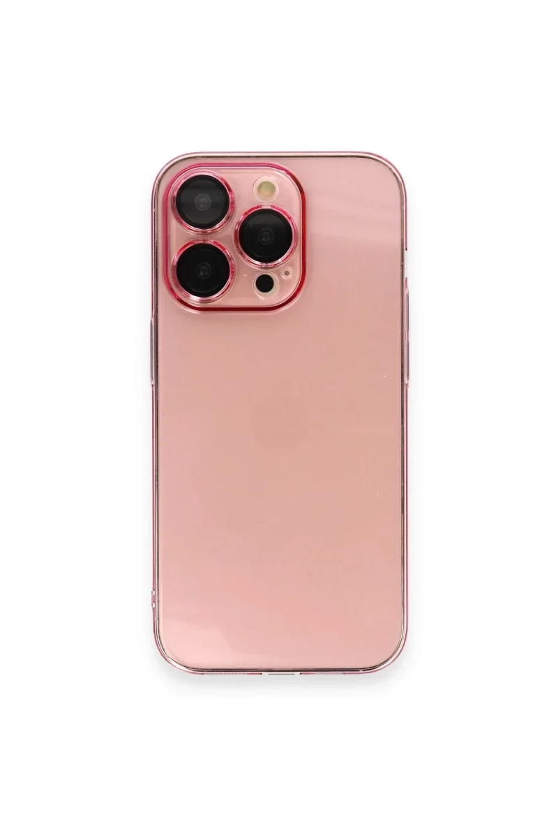Apple iPhone 14 Pro Kılıf Armada Lensli Kapak - Rose Gold görsel 2