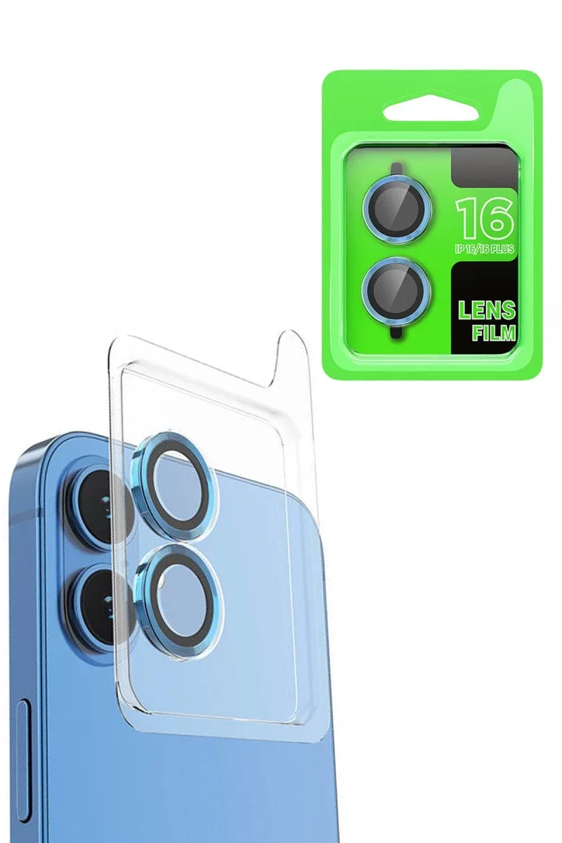 Apple iPhone 16 Plus Raze Metal Kamera Lens - Lacivert