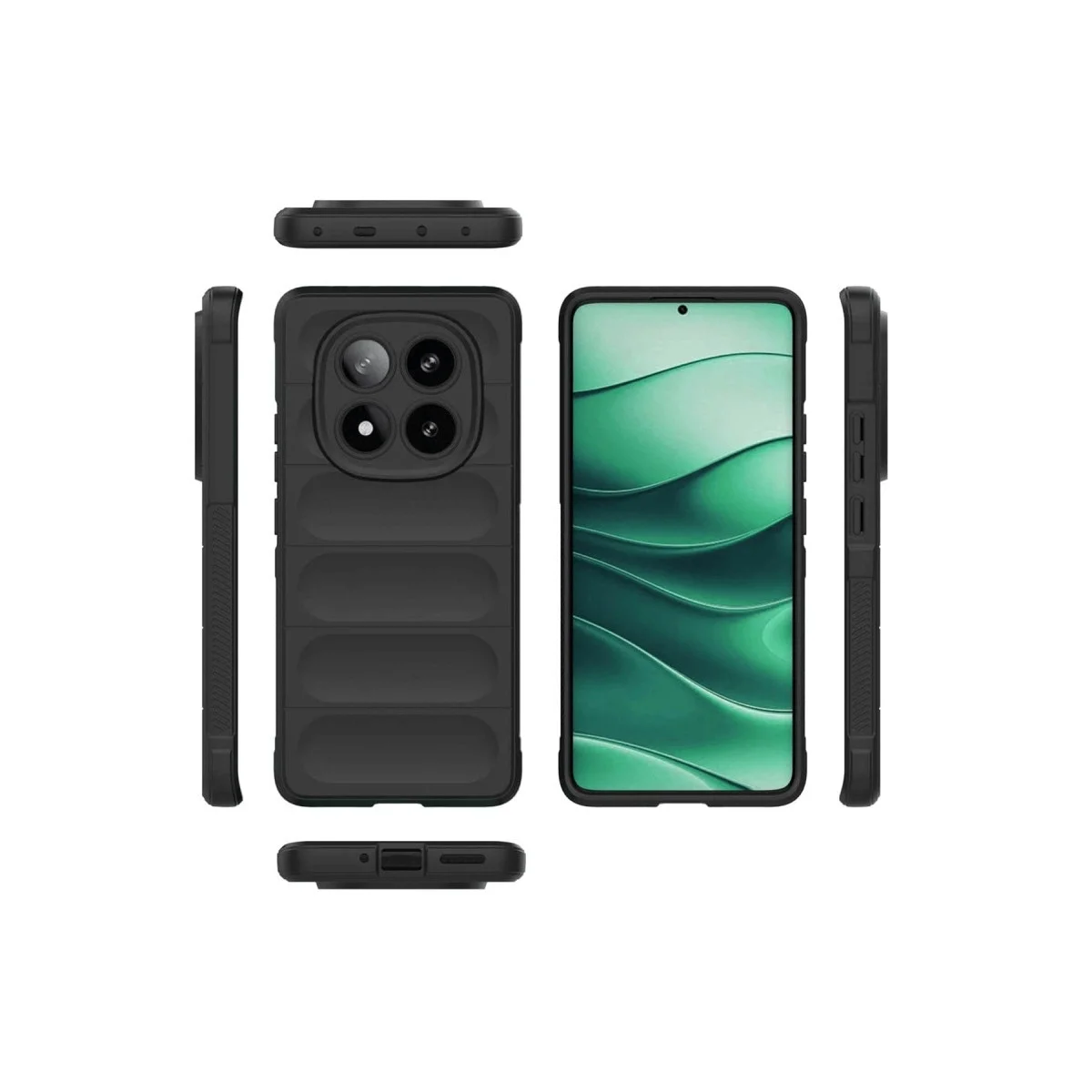 Xiao Red Note 14 Pro 4g Kılıf Optimum Silikon - Siyah görsel 3