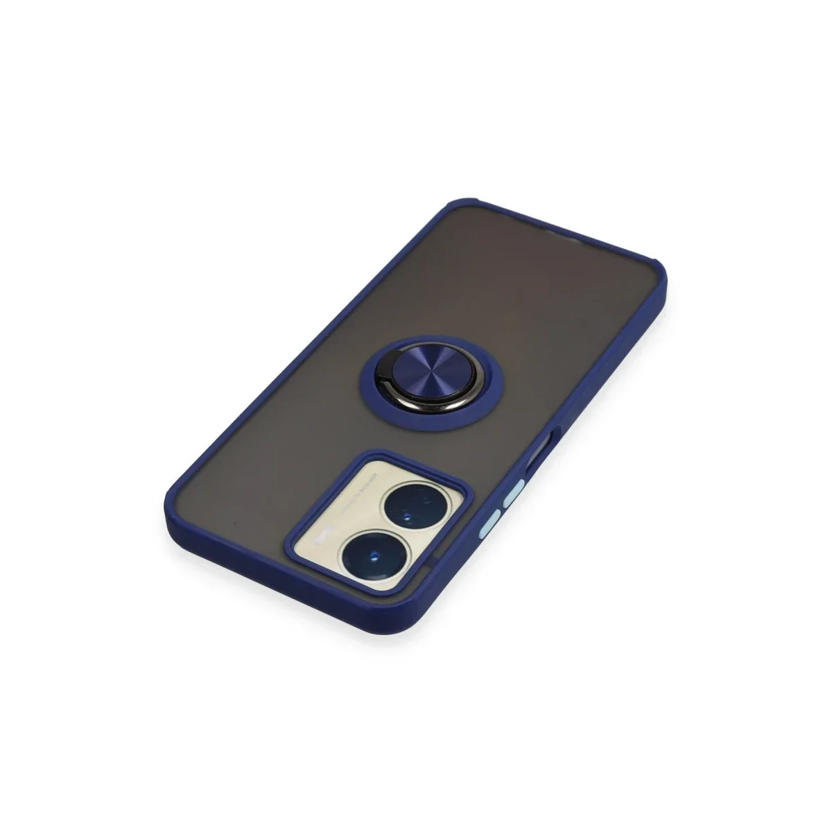 Vivo Y16 Kılıf Montreal Yüzüklü Silikon Kapak - Lacivert görsel 4