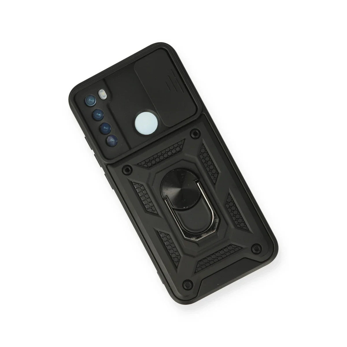 Xiaomi Redmi Note 8 Kılıf Pars Lens Yüzüklü Silikon - Siyah görsel 3