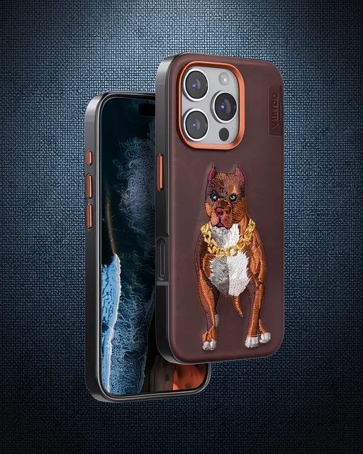 Venco Apple İphone 16 Pro Perma Desenli Kapak - Kahverengi