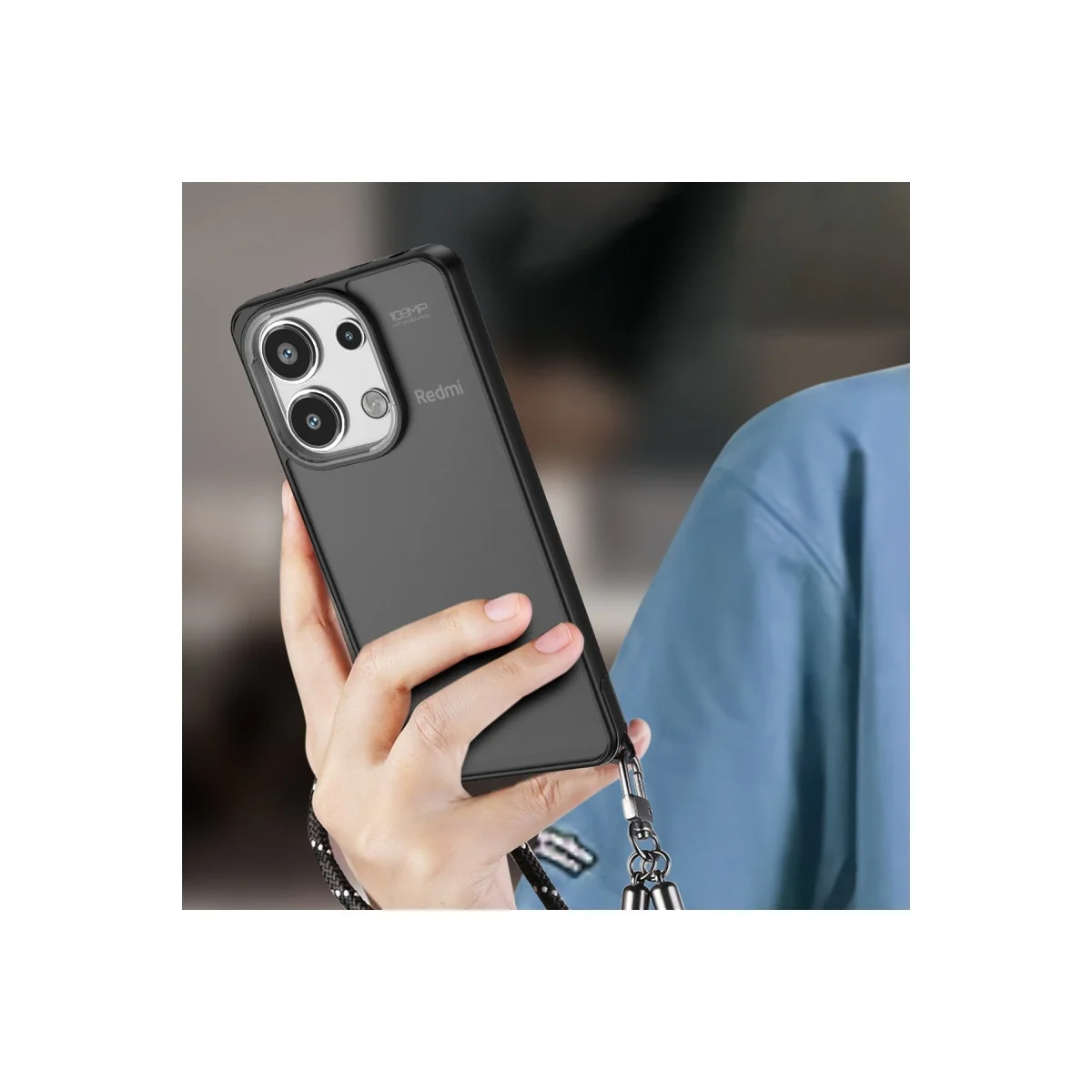 Xiaomi Redmi Note 13 4g Kılıf Elegant Kapak - Siyah görsel 2