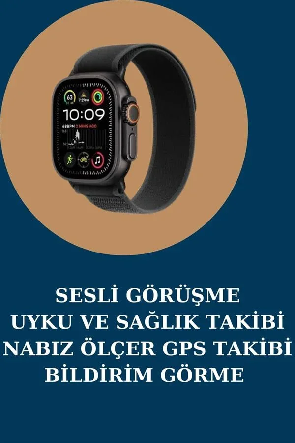 Akıllı Saat Nabız Ölçer Uyku Takibi Adımsayar Alarm ve Hatırlatıcı Çağrı Cevaplama Yeni Nesil görsel 2