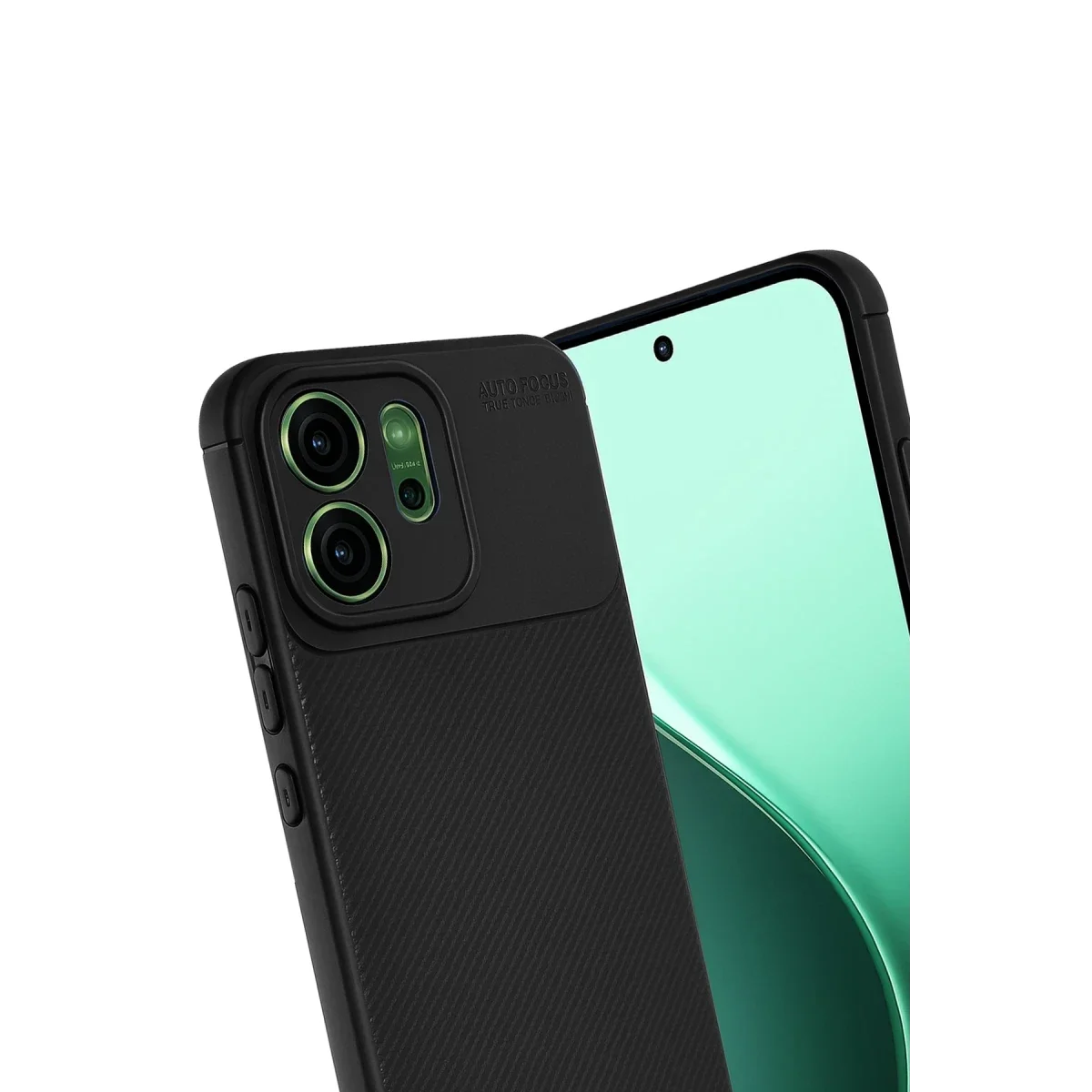 Oppo Reno 14F Auto Focus Karbon Kapak - Siyah görsel 3