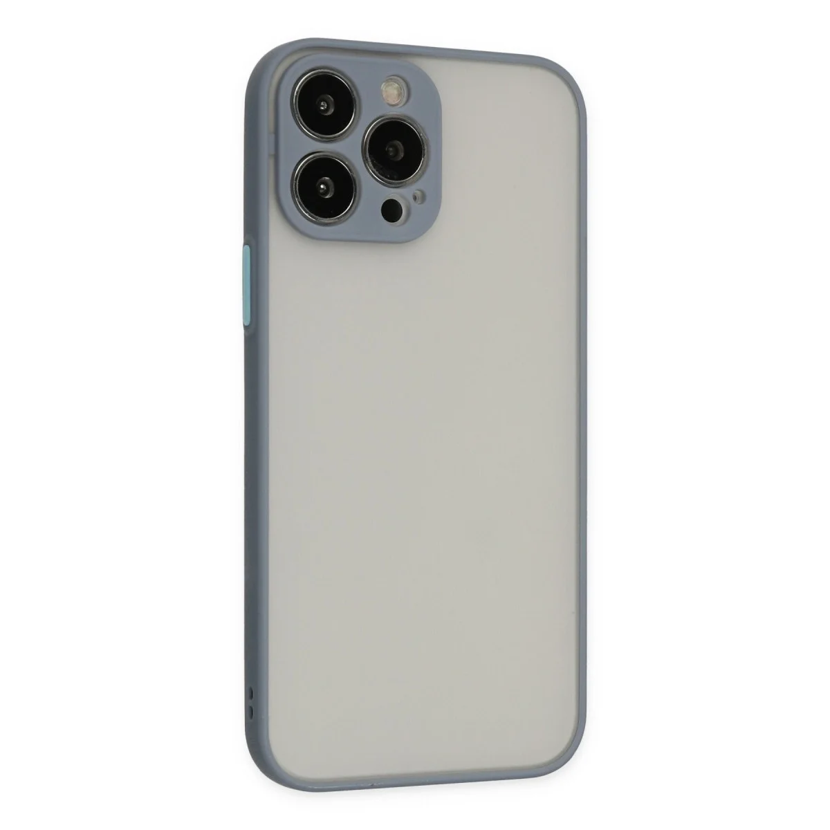 Apple İphone 14 Pro Max Kılıf Montreal Silikon Kapak - Gri görsel 2