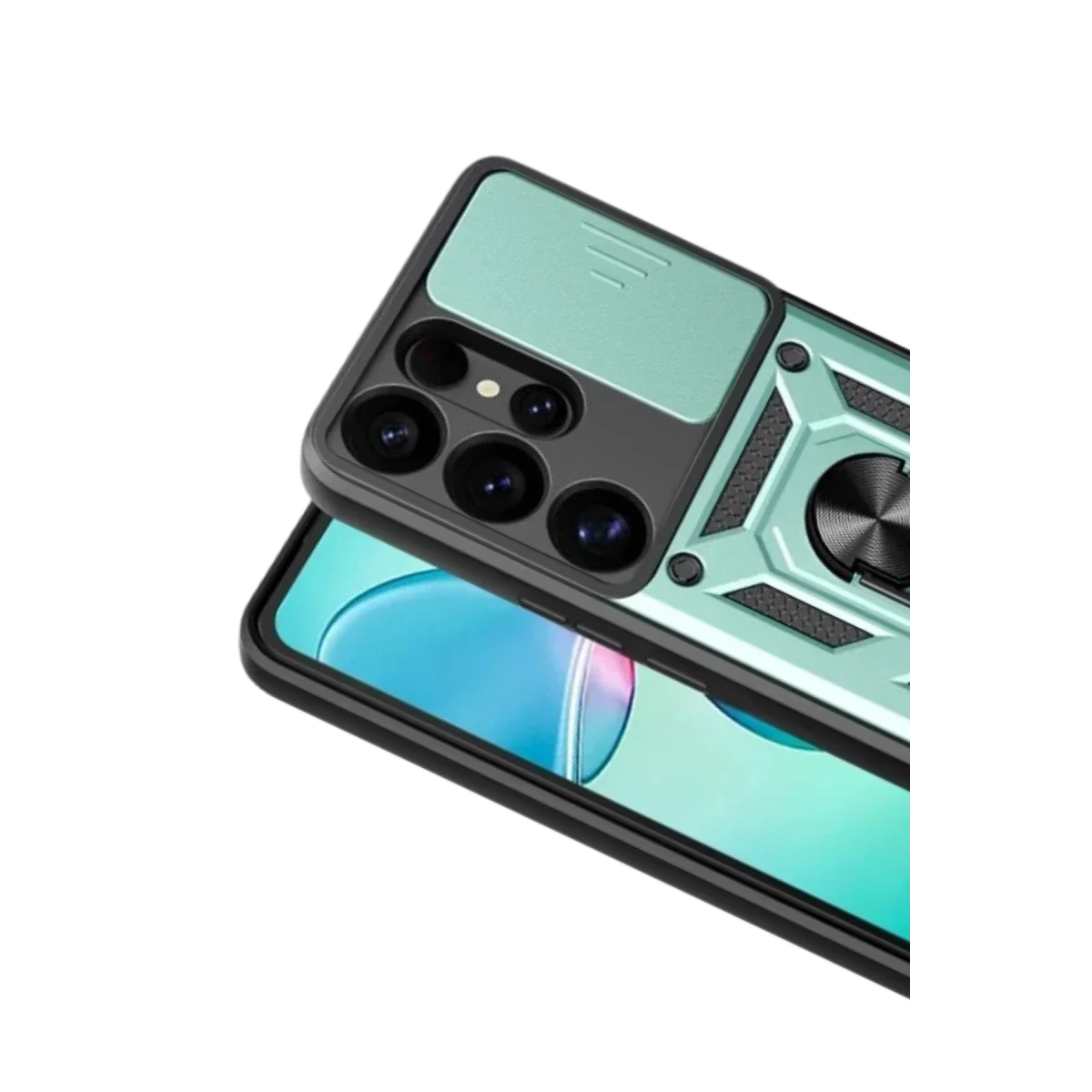 Samsung Galaxy S26 Ultra Pars Lens Yüzüklü Silikon - Yeşil görsel 2