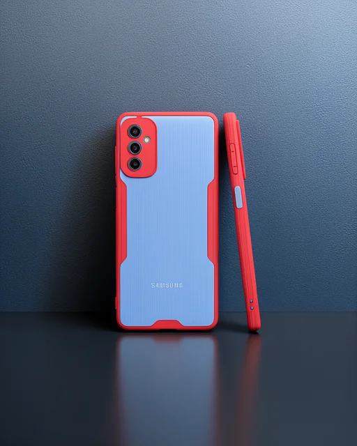 Samsung Galaxy M52 5g Kılıf Platin Silikon - Kırmızı