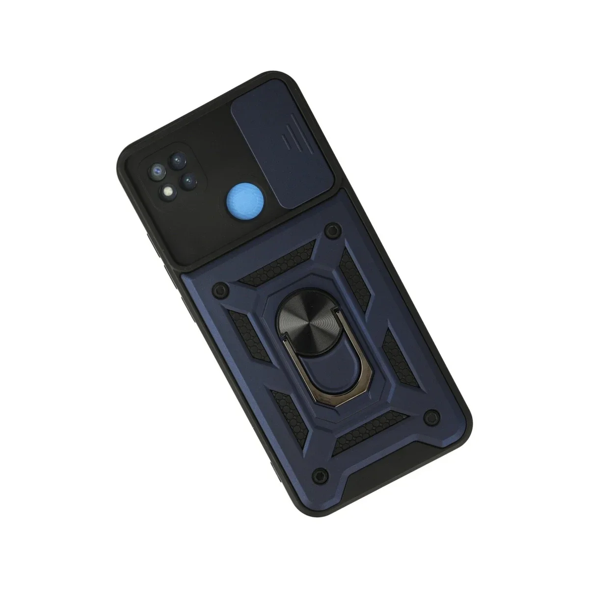 Xiaomi Redmi 9C Kılıf Pars Lens Yüzüklü Silikon - Lacivert görsel 3