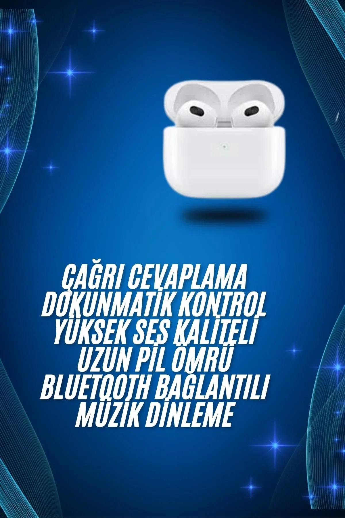 3.Nesil İOS Android Uyumlu Bluetooth 5.0 Beyaz Çağrı Cevaplama Yeni Nesil görsel 2