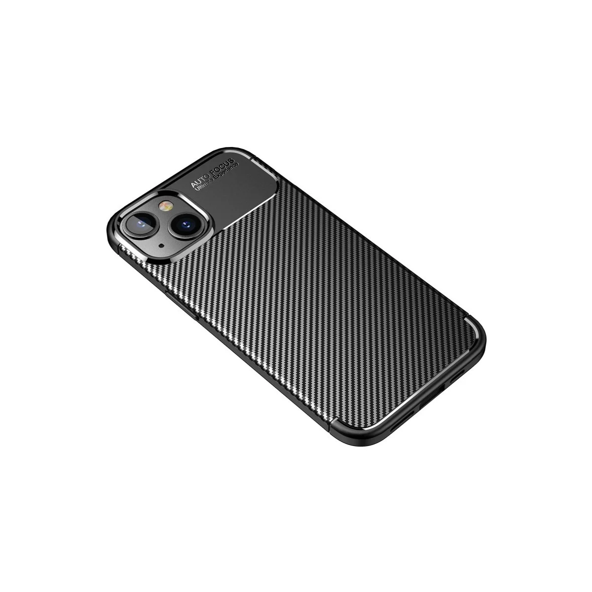 Apple İphone 14 Plus Kılıf Auto Focus Karbon Kapak - Siyah görsel 2