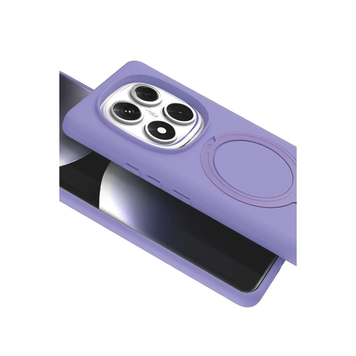 Xiao Red Note 14 Pro 4g Regal Magsafe Standlı Kapak - Lila görsel 4