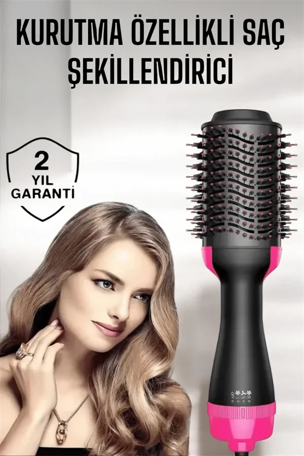 1200 Watt Gücünde, Negatif İyon Teknolojili, 3 Isı Kademeli Fön Tarağı görsel 2