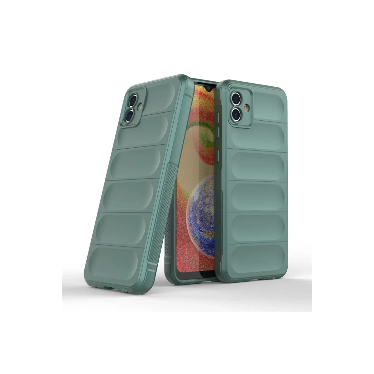 Samsung Galaxy A04E Kılıf Optimum Silikon - Koyu Yeşil görsel 2