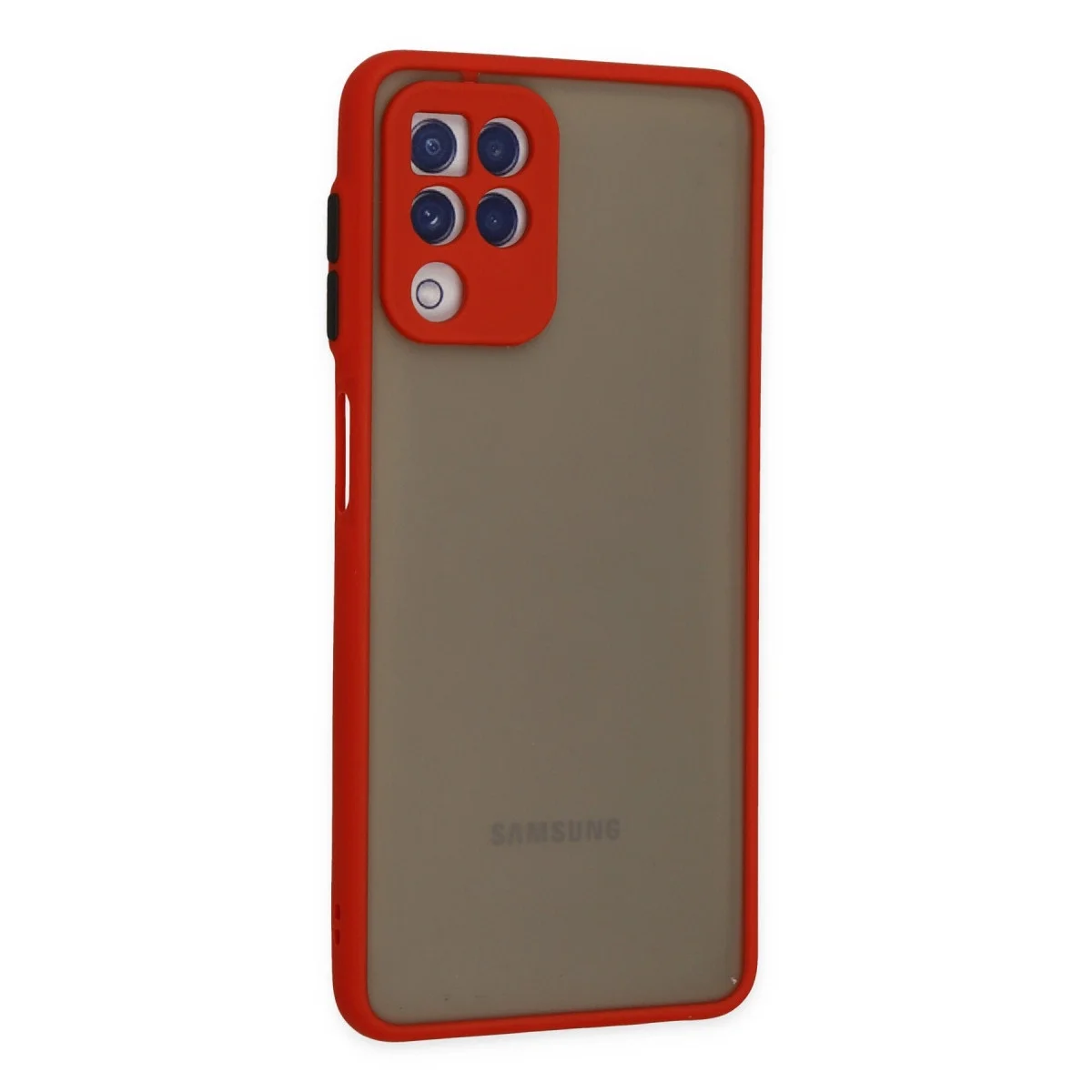 Samsung Galaxy A22 Kılıf Montreal Silikon Kapak - Kırmızı görsel 2