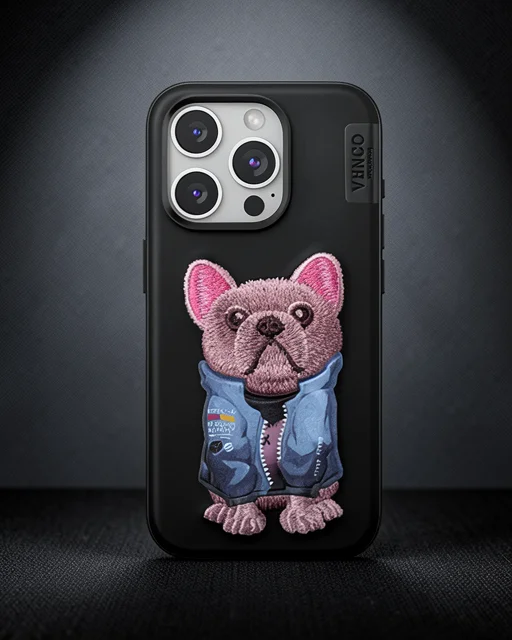 Venco Apple İphone 15 Pro Cute Desenli Kapak - Siyah