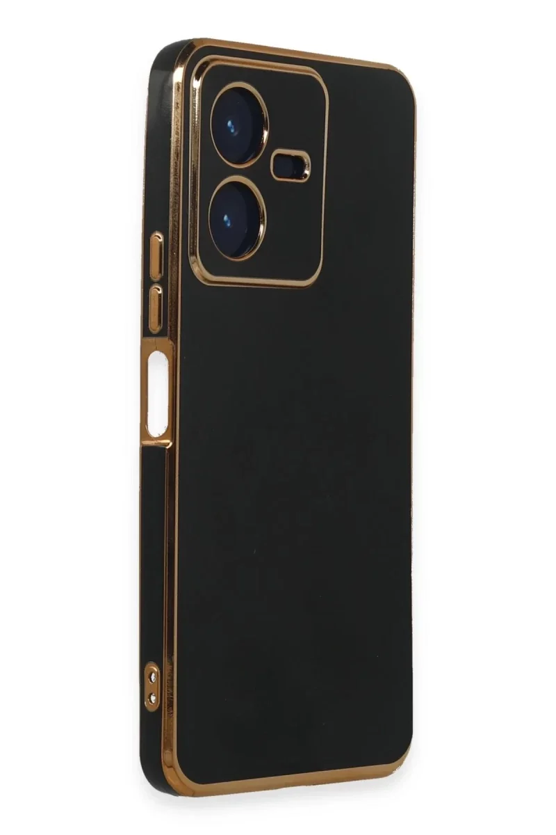 Vivo Y22 2022 Kılıf Volet Silikon - Siyah görsel 2