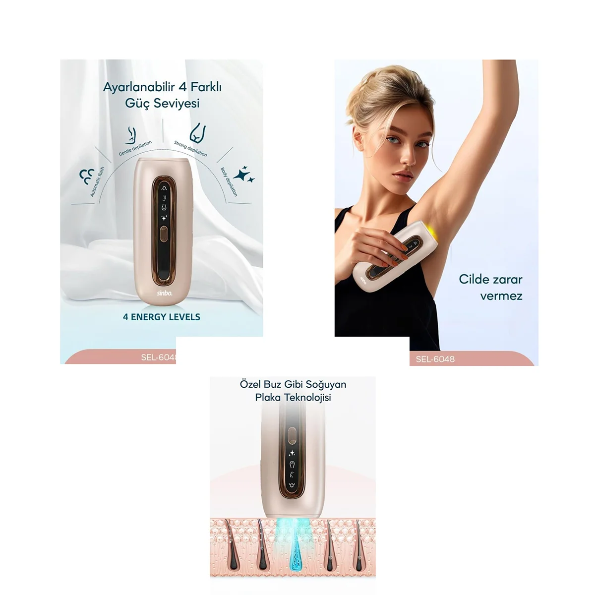 IPL Epilatör 3in1 (Buz Lazer) – 9 Kademe LCD görsel 3