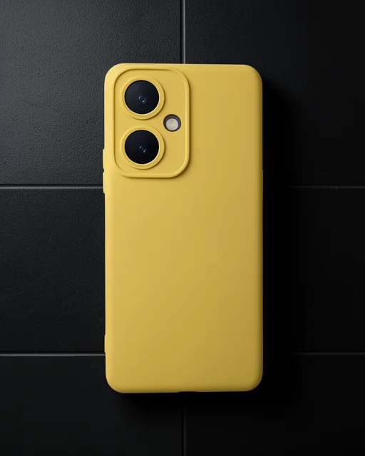 Vivo Y27 Kılıf Nano İçi Kadife Silikon - Sarı