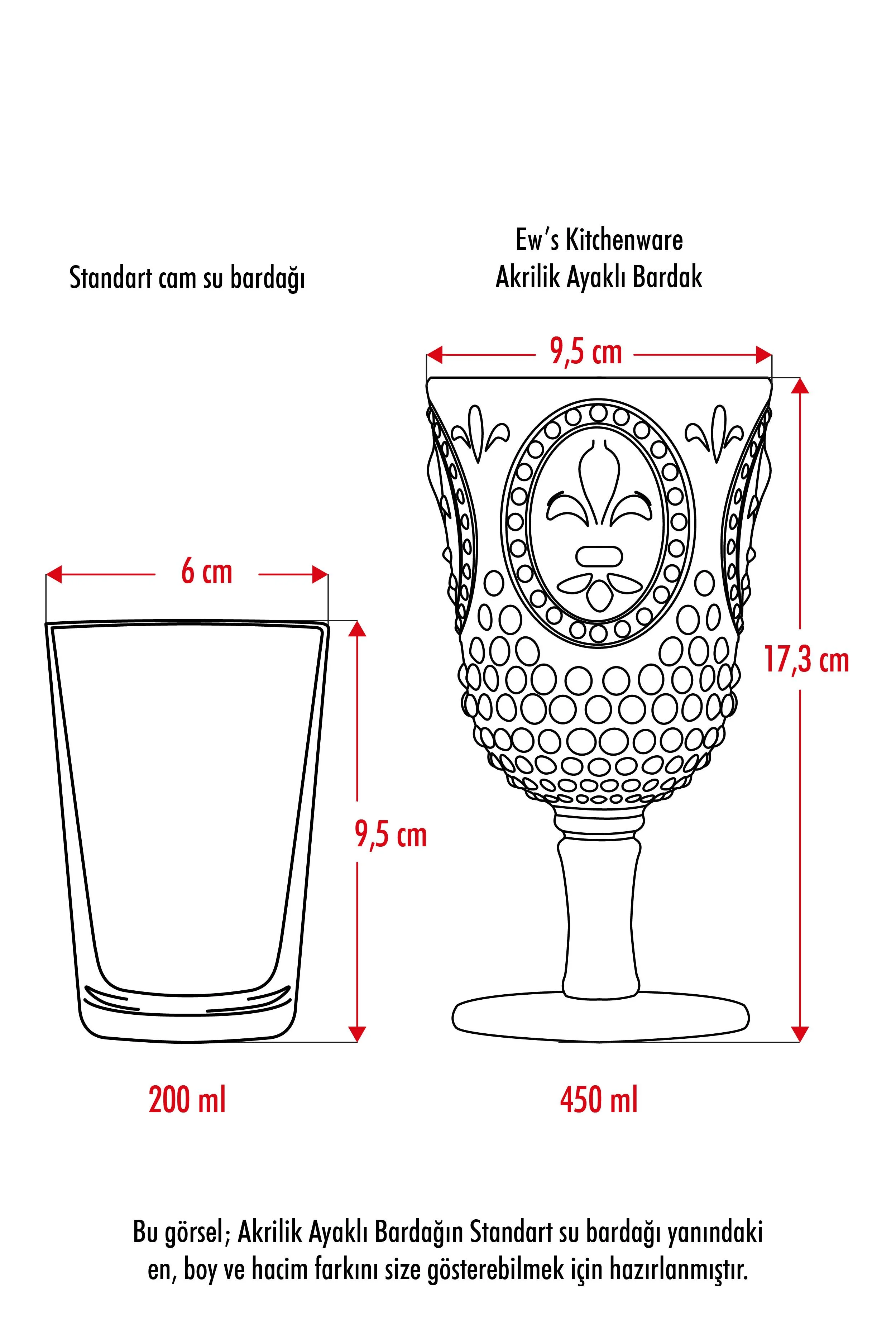 Akrilik Füme Tekli Kadeh & Su Meşrubat Kahve Yanı Bardağı 450 ml ( Cam Değildir ) görsel 4