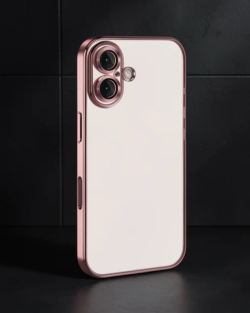 Apple İphone 16 Plus Kılıf Razer Lensli Silikon - Pembe
