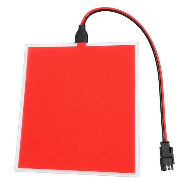 PM-37728 100x100mm Elektronesans (EL) 3V Led Panel Kırmızı Aydınlatmalı Esnek Yapı görsel 5