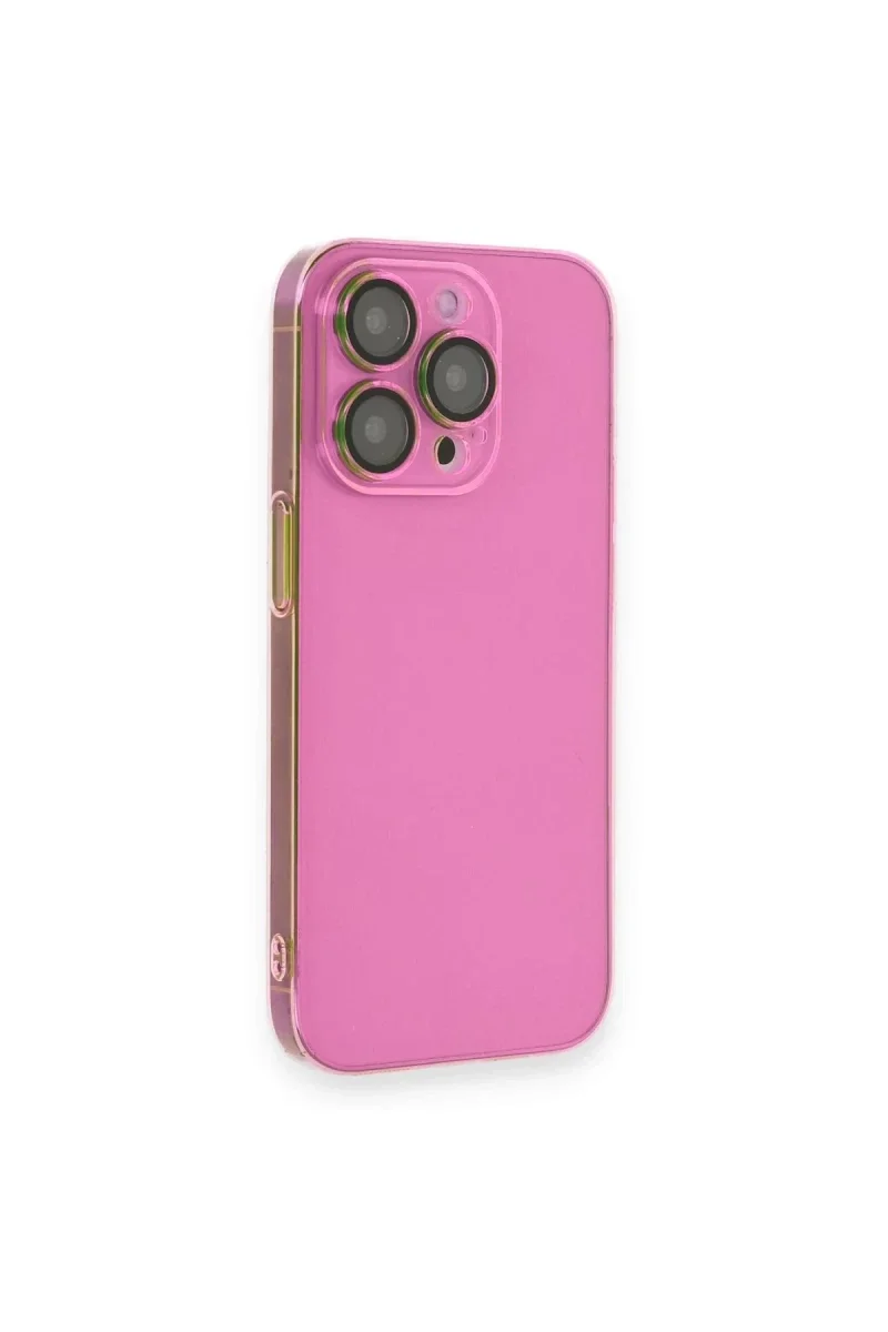 Apple iPhone 14 Pro Max Kılıf Armada Lensli Kapak - Pembe
