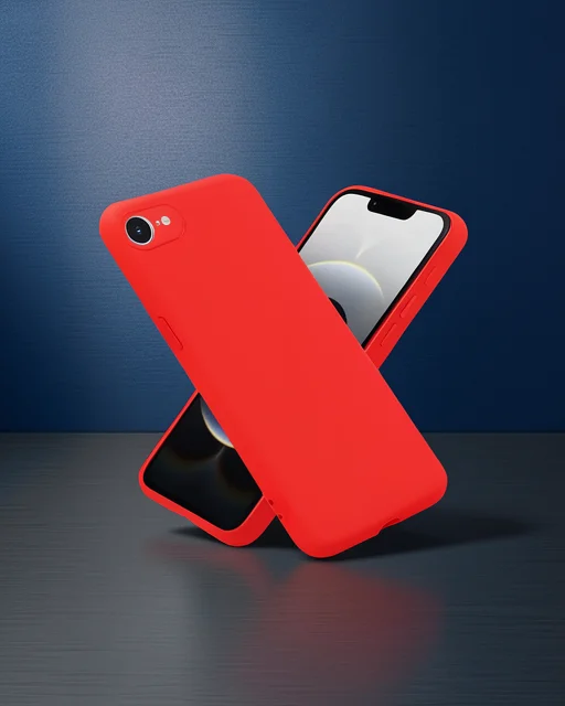 Apple İphone 16e Kılıf Nano İçi Kadife Silikon - Kırmızı