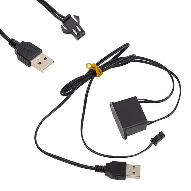 PM-6077 5 Metre 5 Volt USB Adaptörlü Neon Mavi İp Aydınlatma görsel 2