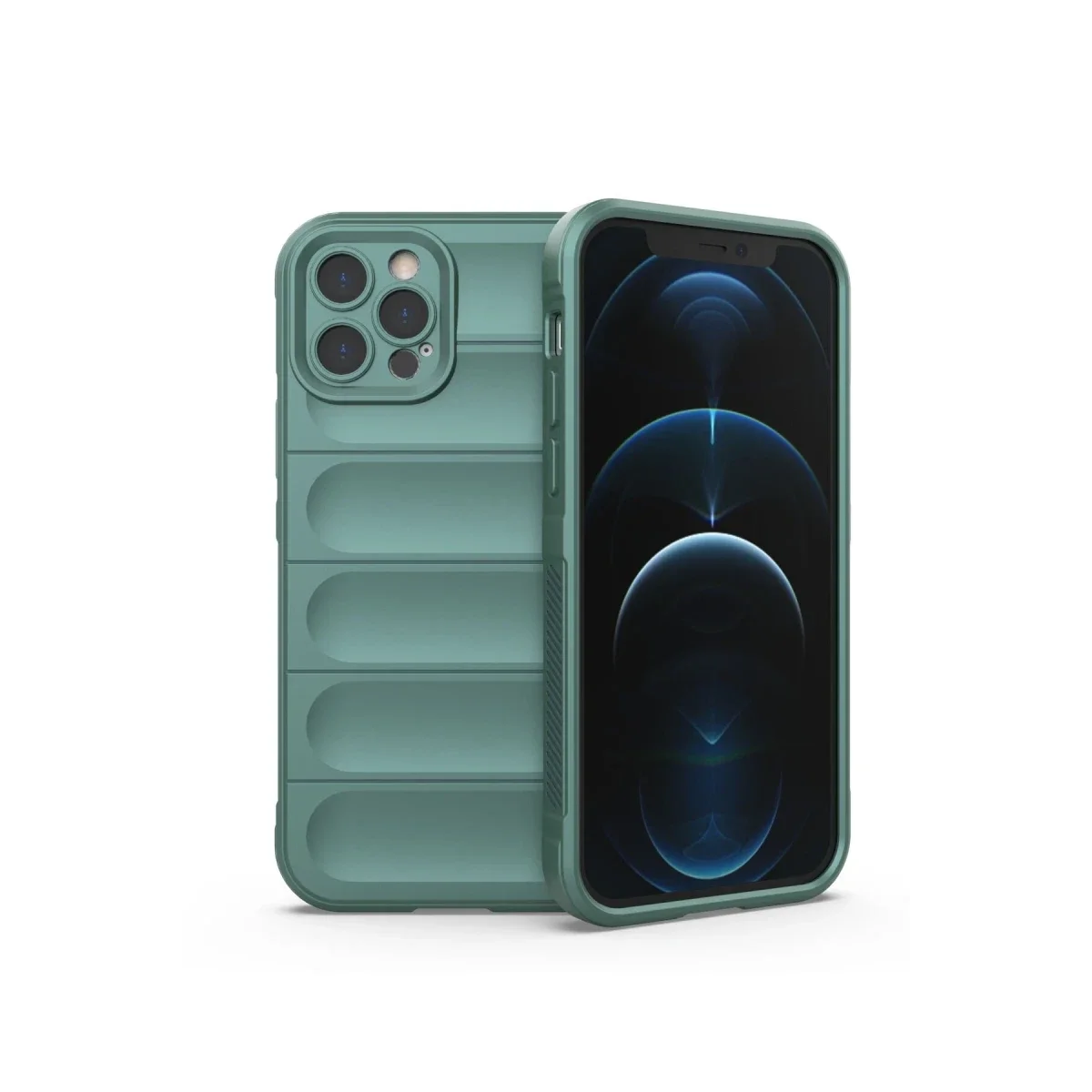 Apple iPhone 12 Pro Kılıf Optimum Silikon - Koyu Yeşil