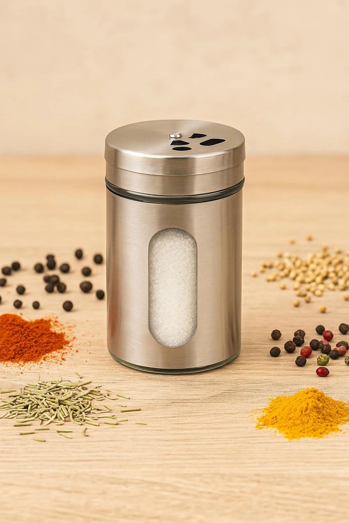 Cam Metal Kapaklı Tuzluk 100 ml görsel 2