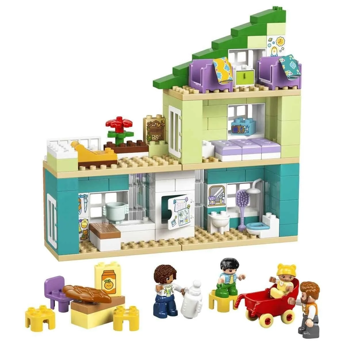 10470 Lego Duplo 3ü1 arada Figürlü Modern Aile Evi 166 parça +2 yaş görsel 2