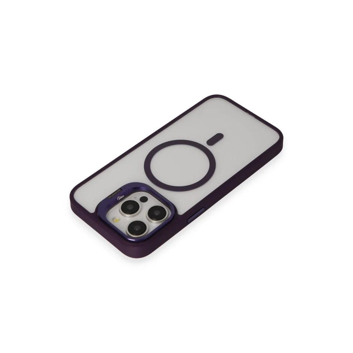 Joko Apple İphone 14 Pro Kılıf Roblox Lens Magsafe Standlı Kapak - Derin Mor görsel 3