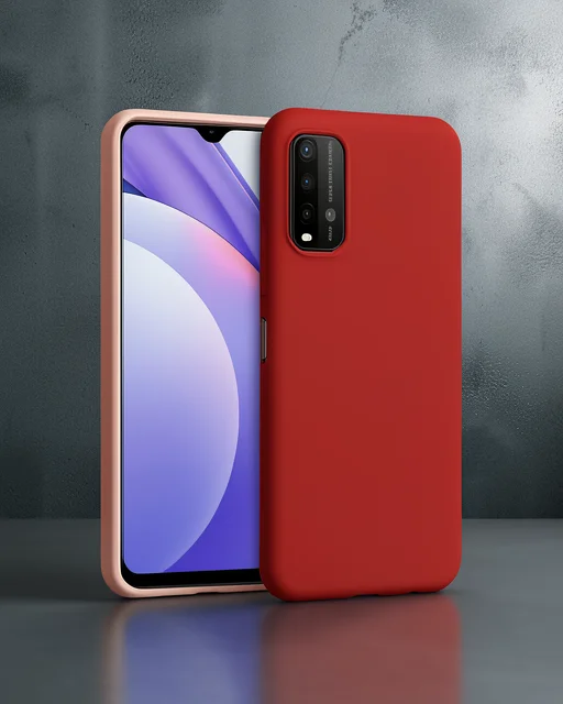 Xiaomi Redmi 9t Kılıf Nano İçi Kadife Silikon - Pudra