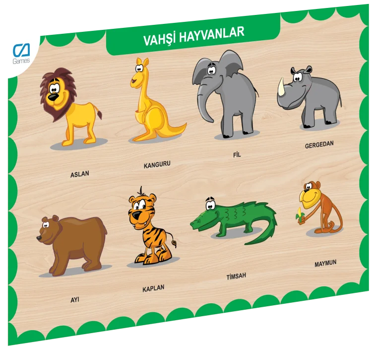 CAAHS-3213 Ca Games Ahşap Vahşi Hayvanlar Bul-tak