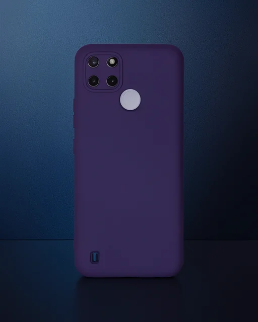 Realme C25y Kılıf Nano İçi Kadife Silikon - Mor