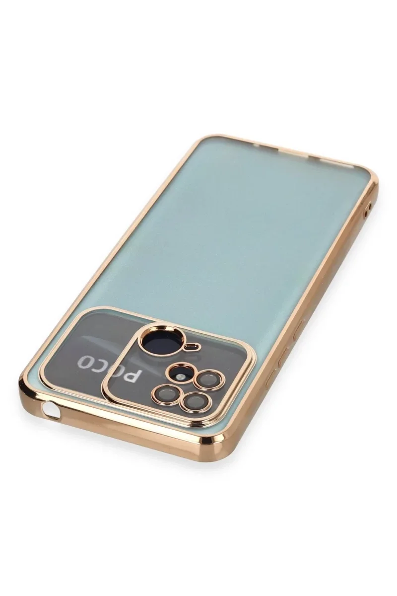 Xiao Red 10C Kılıf Razer Lensli Silikon - Gold görsel 3