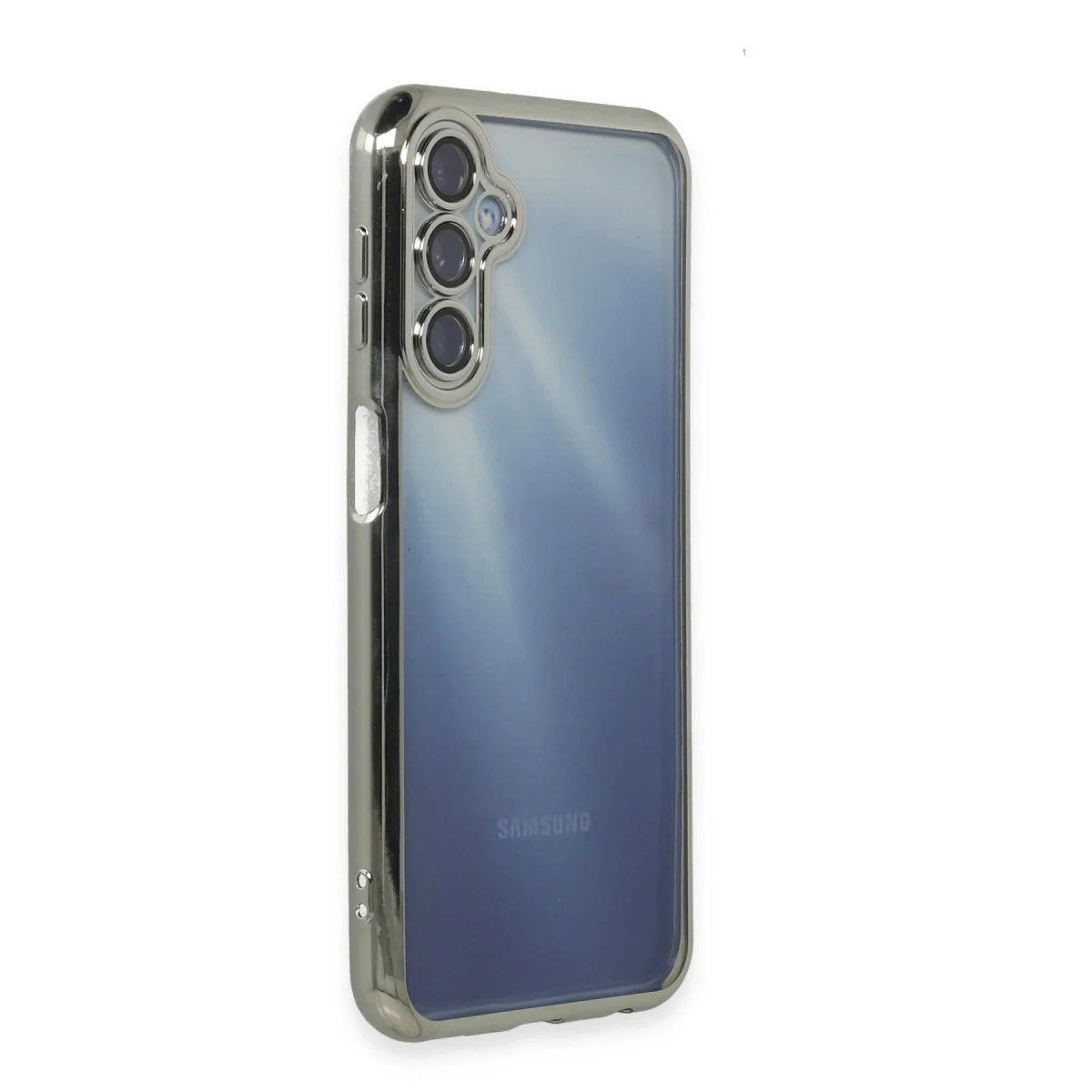 Samsung Galaxy A25 5g Kılıf Razer Lensli Silikon - Gümüş görsel 2