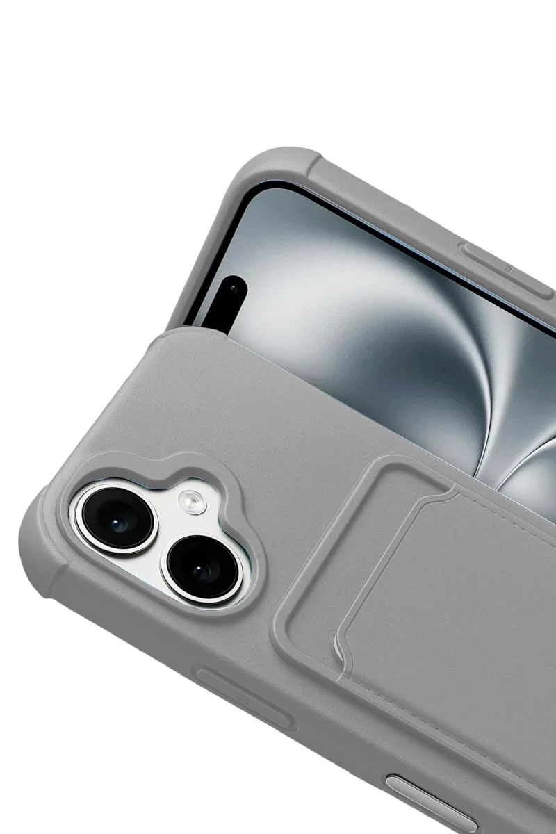 Apple iPhone 17 Kelvin Kartvizitli Silikon - Gri görsel 2